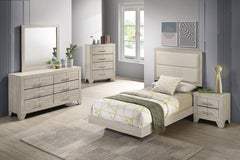 Trenton Rustic Cream 54-inch Wood Twin Panel Bed - Ornate Home