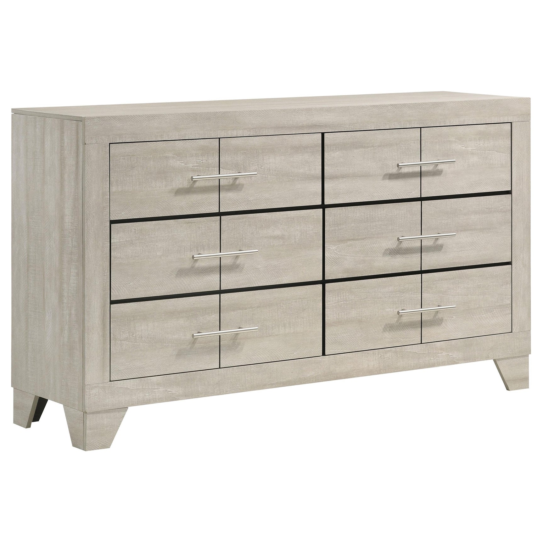 Trenton Rustic Cream 6-drawer Bedroom Dresser - Ornate Home