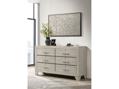 Trenton Rustic Cream 6-drawer Bedroom Dresser - Ornate Home