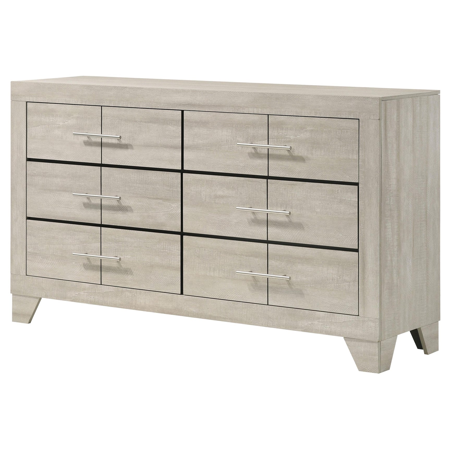 Trenton Rustic Cream 6-drawer Bedroom Dresser - Ornate Home