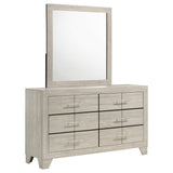 Trenton Rustic Cream 6-drawer Bedroom Dresser With Mirror - Ornate Home