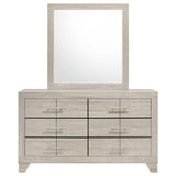 Trenton Rustic Cream 6-drawer Bedroom Dresser With Mirror - Ornate Home