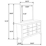 Trenton Rustic Cream 6-drawer Bedroom Dresser With Mirror - Ornate Home