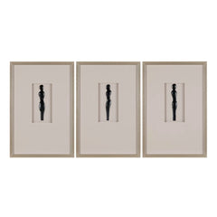Tres Silhouettes Black Wall Art - Ornate Home