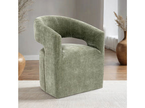 Tresa Green Dining Arm Chair w/ Casters - Ornate Home