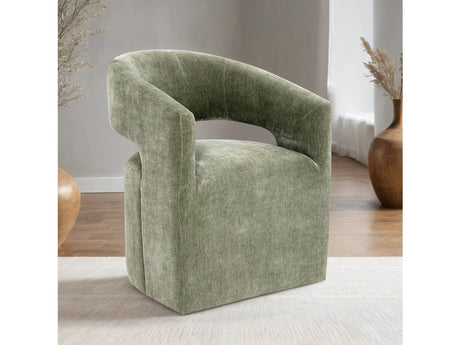 Tresa Green Dining Arm Chair w/ Casters - Ornate Home