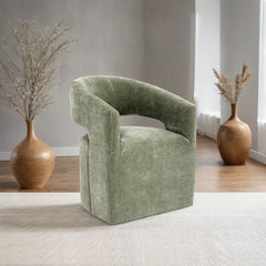 Tresa Green Dining Arm Chair w/ Casters - Ornate Home