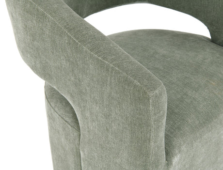 Tresa Green Dining Arm Chair w/ Casters - Ornate Home