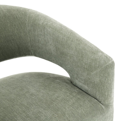 Tresa Green Dining Arm Chair w/ Casters - Ornate Home