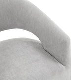 Tresa Light Gray Dining Arm Chair w/ Casters - Ornate Home