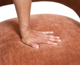 Tresa Rustic Orange Dining Arm Chair w/ Casters - Ornate Home