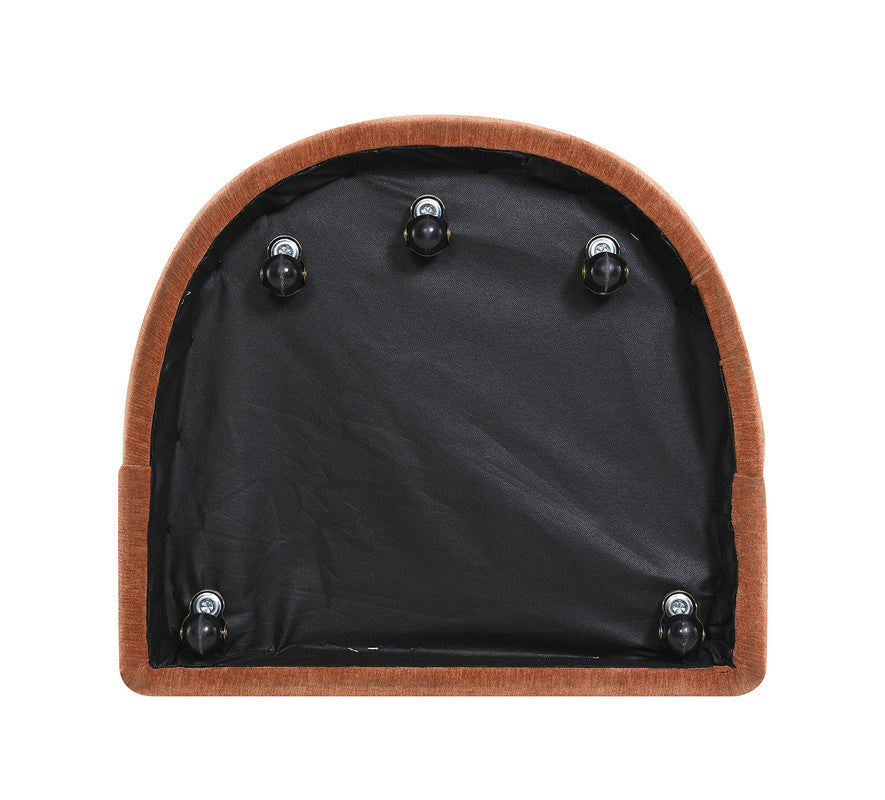 Tresa Rustic Orange Dining Arm Chair w/ Casters - Ornate Home