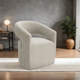 Tresa Taupe Dining Arm Chair w/ Casters - Ornate Home