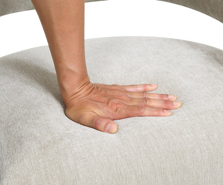 Tresa Taupe Dining Arm Chair w/ Casters - Ornate Home