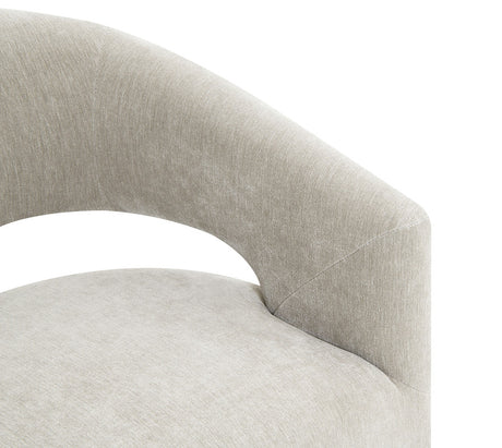 Tresa Taupe Dining Arm Chair w/ Casters - Ornate Home