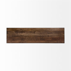 Trestman Brown/Black Wood Top Accent Bench