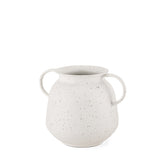 Treva White/Black Small Metal Vase - Ornate Home