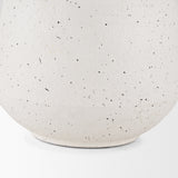 Treva White/Black Small Metal Vase - Ornate Home