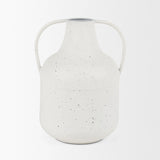 Treva White/Black Tall Metal Vase - Ornate Home