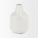 Treva White/Black Tall Metal Vase - Ornate Home
