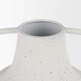 Treva White/Black Tall Metal Vase - Ornate Home