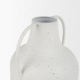 Treva White/Black Tall Metal Vase - Ornate Home