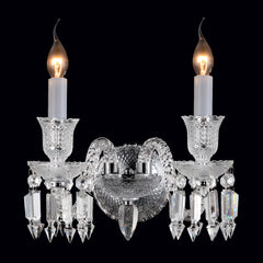 Treviso Clear 2-Light Traditional Crystal Wall Sconce - Ornate Home