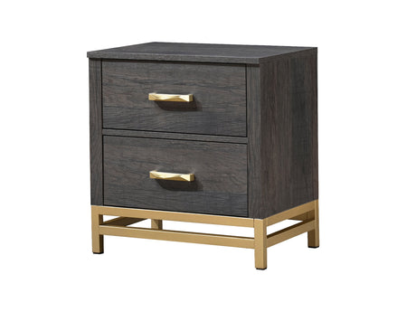 Trevor Brown/Gold Nightstand - Ornate Home