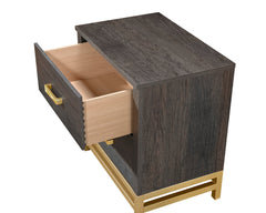 Trevor Brown/Gold Nightstand - Ornate Home