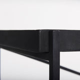 Trey Black Metal with Glass Console Table - Ornate Home