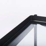 Trey Black Metal with Glass Console Table - Ornate Home