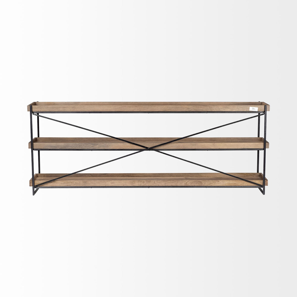 Trey Brown/Black Wood and Iron Console Table - Ornate Home