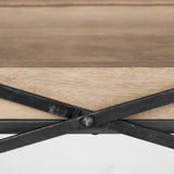 Trey Brown/Black Wood and Iron Console Table - Ornate Home