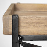 Trey Brown/Black Wood and Iron Console Table - Ornate Home