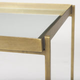 Trey Gold Metal with Glass Accent Table - Ornate Home