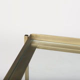 Trey Gold Metal with Glass Accent Table - Ornate Home