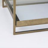 Trey Gold Metal with Glass Accent Table - Ornate Home