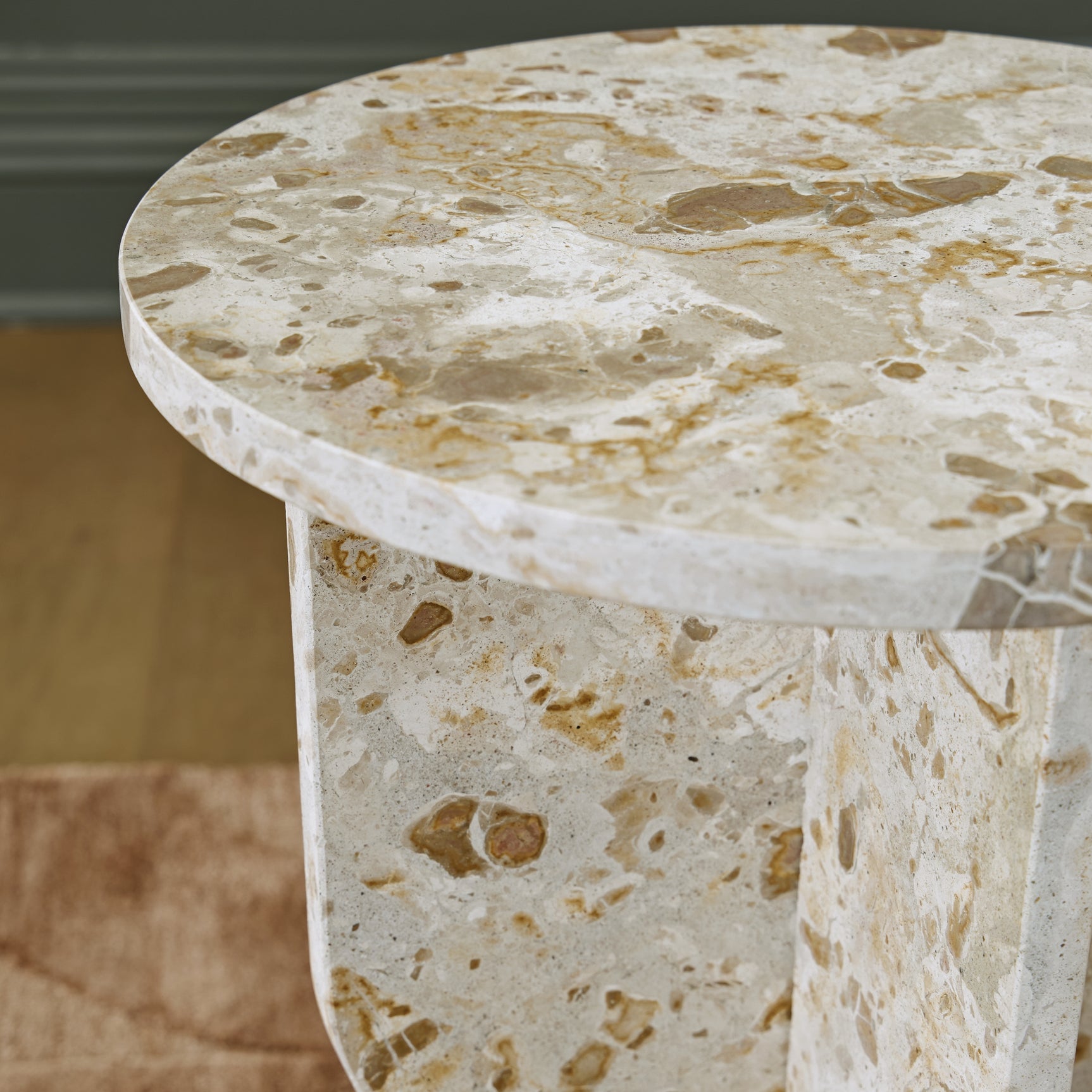 Treygan Beige Accent Table - Ornate Home