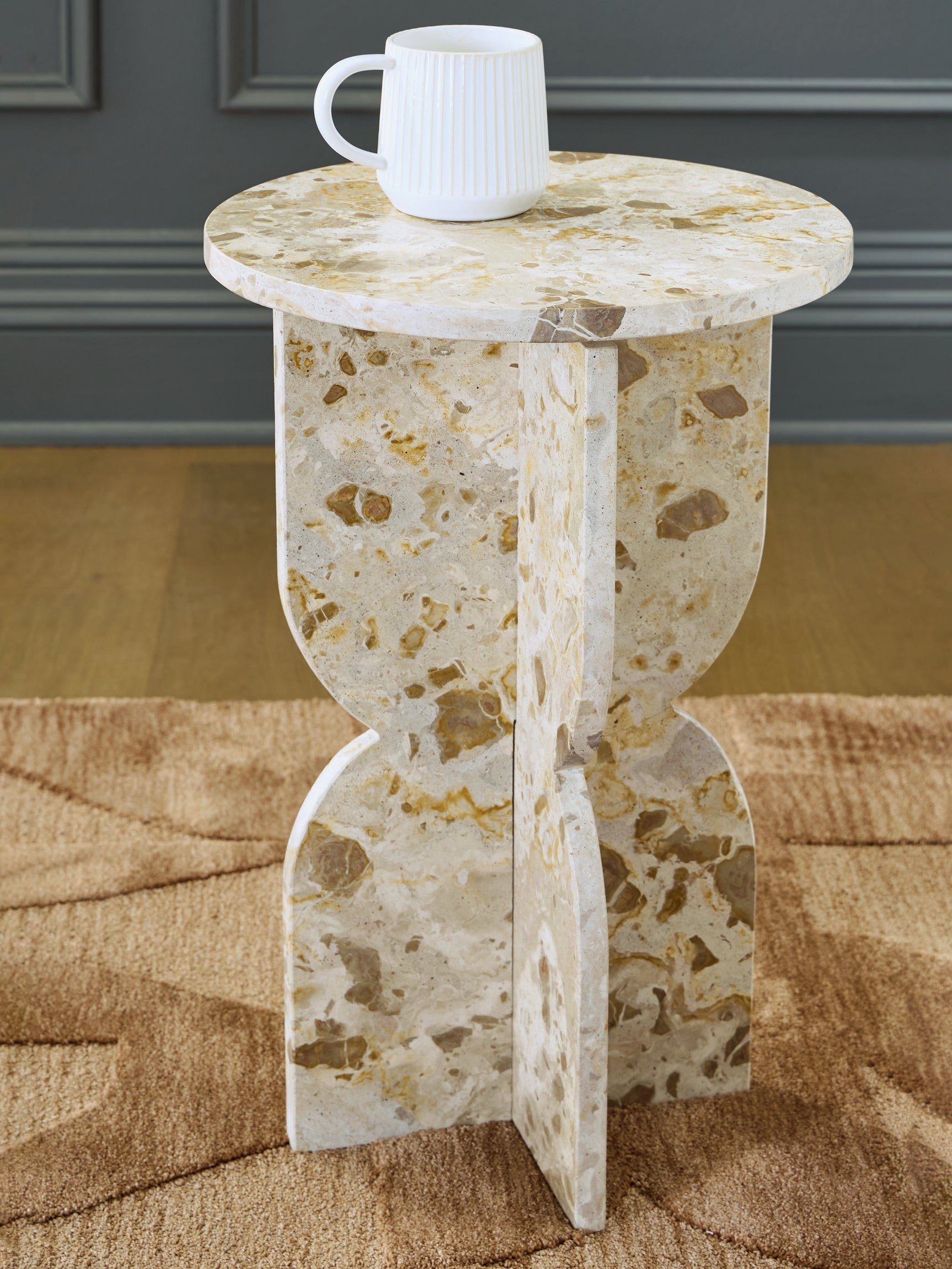 Treygan Beige Accent Table - Ornate Home