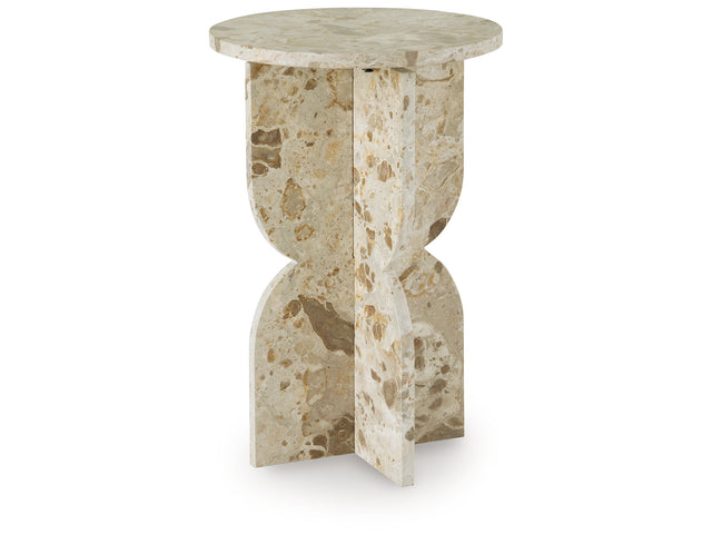 Treygan Beige Accent Table - Ornate Home