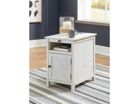 Treytown Antique White Chairside End Table - Ornate Home