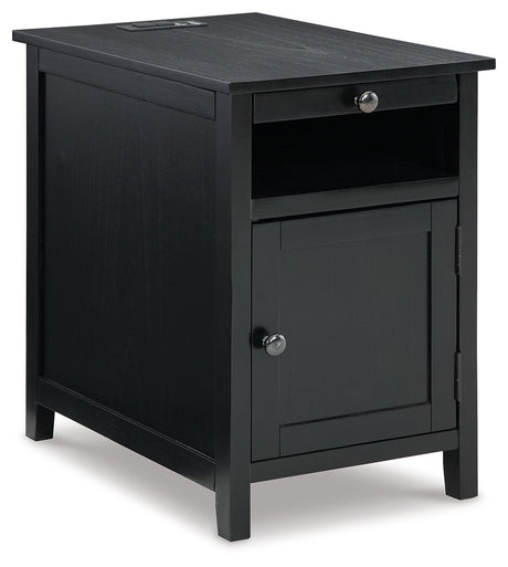 Treytown Black Chairside End Table - Ornate Home