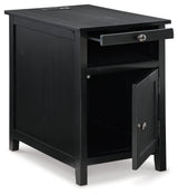 Treytown Black Chairside End Table - Ornate Home