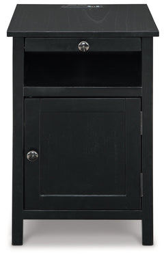 Treytown Black Chairside End Table - Ornate Home