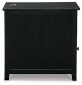 Treytown Black Chairside End Table - Ornate Home