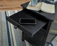 Treytown Black Chairside End Table - Ornate Home