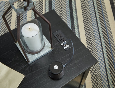 Treytown Black Chairside End Table - Ornate Home