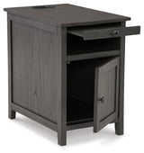 Treytown Gray Chairside End Table - Ornate Home