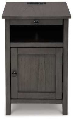 Treytown Gray Chairside End Table - Ornate Home