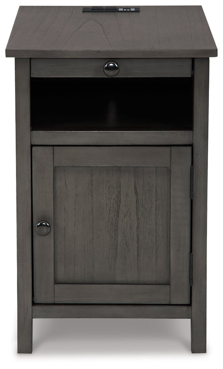 Treytown Gray Chairside End Table - Ornate Home